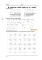 Vorschau - Arbeitsblätter - La ropa y los colores en español - Deckblatt