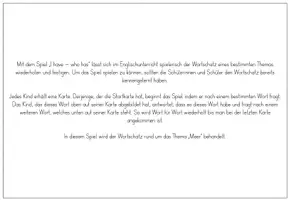 Vorschau - Spiele - At the sea - I have - who has - Seite 1