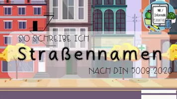 Vorschau - Arbeitsblätter - Straßennamen DIN5008:2020 - Wirtschaft und Kommunikation - Seite 3