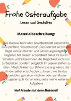 Vorschau - Arbeitsblätter - Frohe Osteraufgabe (Lesen und Gestalten) - Seite 2
