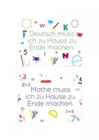Vorschau - Merkblätter - Hausaufgabenbetreuung Mitteilungskärtchen - Deckblatt