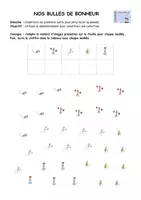 Aperçu - Feuilles d'exercices - Fiches activités - Nos bulles de bonheur - 12-22 - Page 1