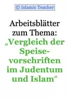 Vorschau - Arbeitsblätter - Arbeitsblätter zum Thema: "Speisevorschriften im Vergleich" - Deckblatt