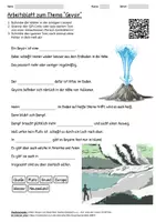 Vorschau - Arbeitsblätter - Arbeitsblatt "Geysir" + Onlineübung & MP3 + Infografik - Deckblatt