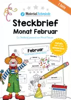 Vorschau - Arbeitsblätter - Steckbrief Monat Februar - Deckblatt
