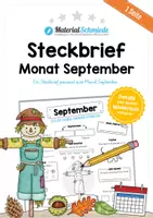 Vorschau - Arbeitsblätter - Steckbrief Monat September - Deckblatt