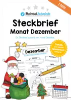Vorschau - Arbeitsblätter - Steckbrief Monat Dezember - Deckblatt