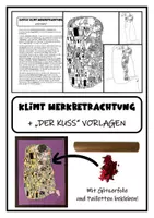 Vorschau - Mal- und Bastelvorlagen - Klimt Werkbetrachtung: "Der Kuss" (+ Vorlagen) - Deckblatt