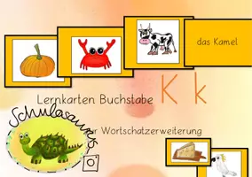 Vorschau - Poster - Bild-Wort-Lernkarten Buchstabe K - Deckblatt