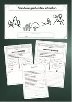 Vorschau - Klassenarbeiten - Schreiben von Abenteuergeschichten: Grundlagen und Techniken - Deckblatt