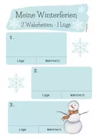 Vorschau - Arbeitsblätter - Winterferien besprechen: 2 Wahrheiten 1 Lüge (Erzählkreis) - Seite 2