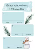 Vorschau - Arbeitsblätter - Winterferien besprechen: 2 Wahrheiten 1 Lüge (Erzählkreis) - Seite 3