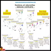 Aperçu - Feuilles d'exercices - Nombres et labyrinthes - Page de couverture