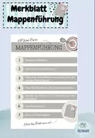 Vorschau - Arbeitsblätter - Materialpaket Mappenführung (Merkblatt und Bewertungsbogen) - Seite 1