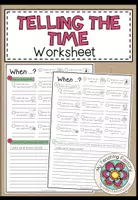 Vista previa - Hojas de trabajo - Telling the time - Worksheet - Portada