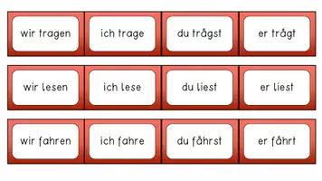 Vorschau - Fördermaterial/Inklusion - Personalformen mit Änderung des Wortstammes - Legekarten - Seite 1