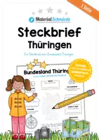 Vorschau - Arbeitsblätter - Steckbrief Bundesland Thüringen - Deckblatt