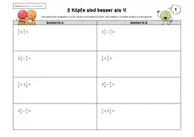 Vorschau - Arbeitsblätter - 2 Köpfe sind besser als 1! (Rechnen mit Brüchen) - Seite 2