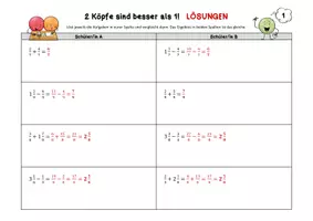 Vorschau - Arbeitsblätter - 2 Köpfe sind besser als 1! (Rechnen mit Brüchen) - Seite 3