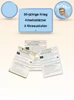 Vorschau - Arbeitsblätter - 30 jährige Krieg AB 3-fach differenziert plus Learningapps - Deckblatt