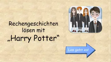 Vorschau - Aufgabenkarten - Interaktive PDF mit "Harry Potter" - Seite 1
