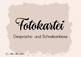 Vorschau - Bildkarten - Fotokartei: Gesprächs- und Schreibanlässe - Deckblatt