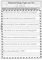 Vorschau - Arbeitsblätter - Heilige 3 Könige: Infotext + Fragen zum Text für Klasse 2-4 - Seite 3