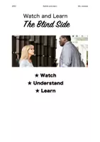 Vorschau - Arbeitsblätter - Watch and Learn Blind Side - Deckblatt