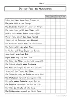 Vorschau - Arbeitsblätter - 5 ABS Die vier Fälle des Namenwortes/Nomens - Seite 1