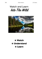 Vorschau - Arbeitsblätter - Watch and learn Into The Wild Characterization - Deckblatt