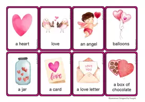 Aperçu - Apprentissages en autonomie - Flashcards Valentine's Day - The British Fox - Page de couverture
