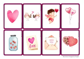 Aperçu - Apprentissages en autonomie - Flashcards Valentine's Day - The British Fox - Page 2