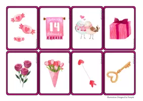 Aperçu - Apprentissages en autonomie - Flashcards Valentine's Day - The British Fox - Page 3