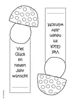 Vorschau - Mal- und Bastelvorlagen - Glücksbringer-Lesezeichen 🍀🐞🐷 Neujahr - Seite 2