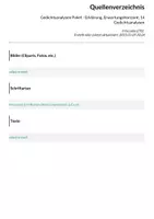 Vorschau - Arbeitsblätter - Gedichtsanalysen Paket - Erklärung, Erwartungshorizont, 14 Gedichtsanalysen - Seite 1
