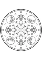 Vorschau - Mal- und Bastelvorlagen - Mandalas Karneval 2.0, Kunst Grundschule - Seite 1