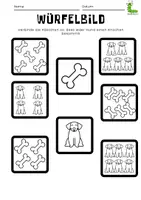 Vorschau - Arbeitsblätter - Materialpaket ZÄHLEN BIS SECHS mit Würfelbildern 🎲🐕 - Seite 1