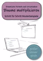 Vorschau - Stationenlernen - Binomische Formeln / Binome multiplizieren (Terme) - Schritt für Schritt Musterbeispiele - Deckblatt