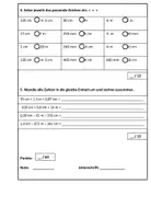 Vorschau - Test - Längen umwandeln Klasse 3 (veränderbare Datei) + Lösungen - Seite 2