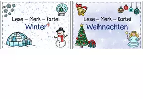 Vorschau - Spiele - Lese-Merk-Kartei Winter, Klasse 4, Klasse 5, Lesetraining, differenzierte Texte - Seite 2