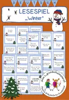 Vorschau - Stationenlernen - Lesespiel "Winter" - Zuhören & Beobachten & Lesen - Deckblatt
