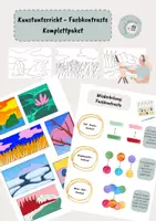 Vorschau - Arbeitsblätter - Kunstunterricht - Farbkonstraste - Komplettpaket - Deckblatt