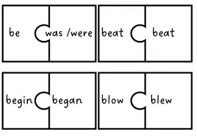 Vorschau - Spiele - Irregular Verbs Puzzle | simple past - Seite 1