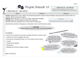 Vorschau - Stundenentwürfe - AES 8 Projekt Zukunft 1.0 - Teil 3 "Was kann ich - was will ich". Teilweise dreifach differenziert G, M, E - Deckblatt