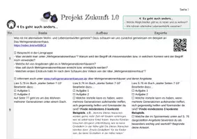 Vorschau - Unterrichtsreihen - AES 8 Projekt Zukunft 1.0 - Teil 4 "Es geht auch anders..." - Deckblatt