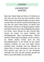 Vorschau - Arbeitsblätter - Lückentext Winter - Seite 1