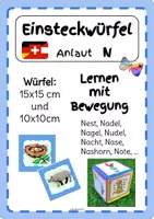 Vorschau - Spiele - Einsteckwürfel 15x15 cm BILDKARTEN Anlaut N - Deckblatt