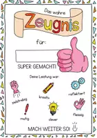 Vorschau - Mal- und Bastelvorlagen - Das Wahre Zeugnis 🎓 💛 - Worte die Mut machen! Zeugnis Beigabe - Seite 2