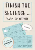 Vorschau - Aufgabenkarten - Finish the sentence - Warm up activity (Klasse 7 - 10) - Deckblatt