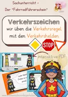 Vorschau - Interaktives Material - Interaktive PDF zur Vorfahrt mit Verkehrsschildern - Deckblatt